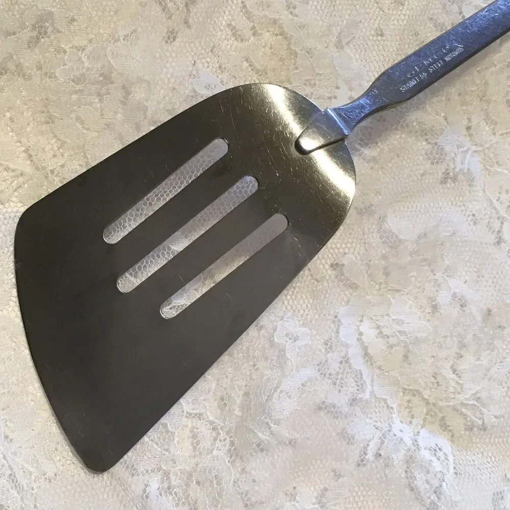 Vintage Gemco Stainless Steel Spatula Norway Slotted Holes 12